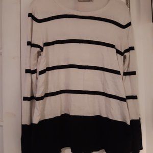 Asos cozy black and white striped sweater